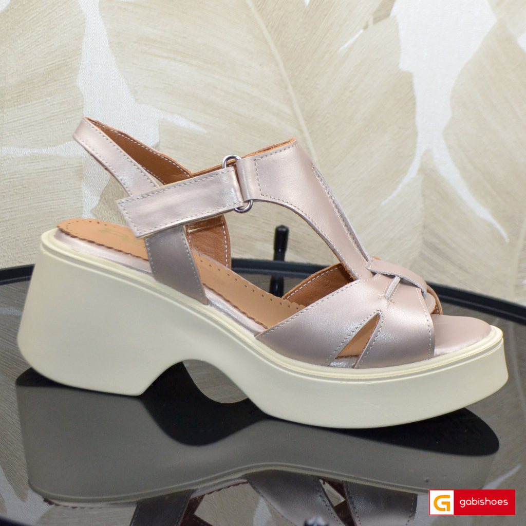 Sandale Casual Dama Piele Naturala Taupe Lorena 3951-3