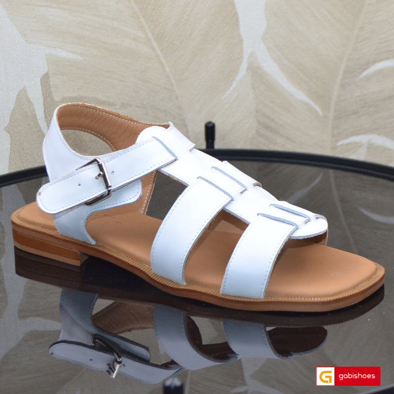Sandale Piele Naturala Alba Lorena 3921-2