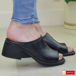 Papuci Dama Piele Naturala Neagra Gabinna 3768-3