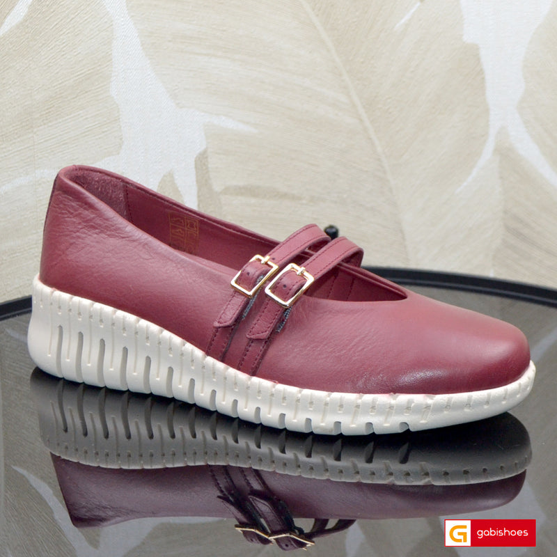 Pantofi Casual Piele Naturala Bordo Gabinna 0164-123030