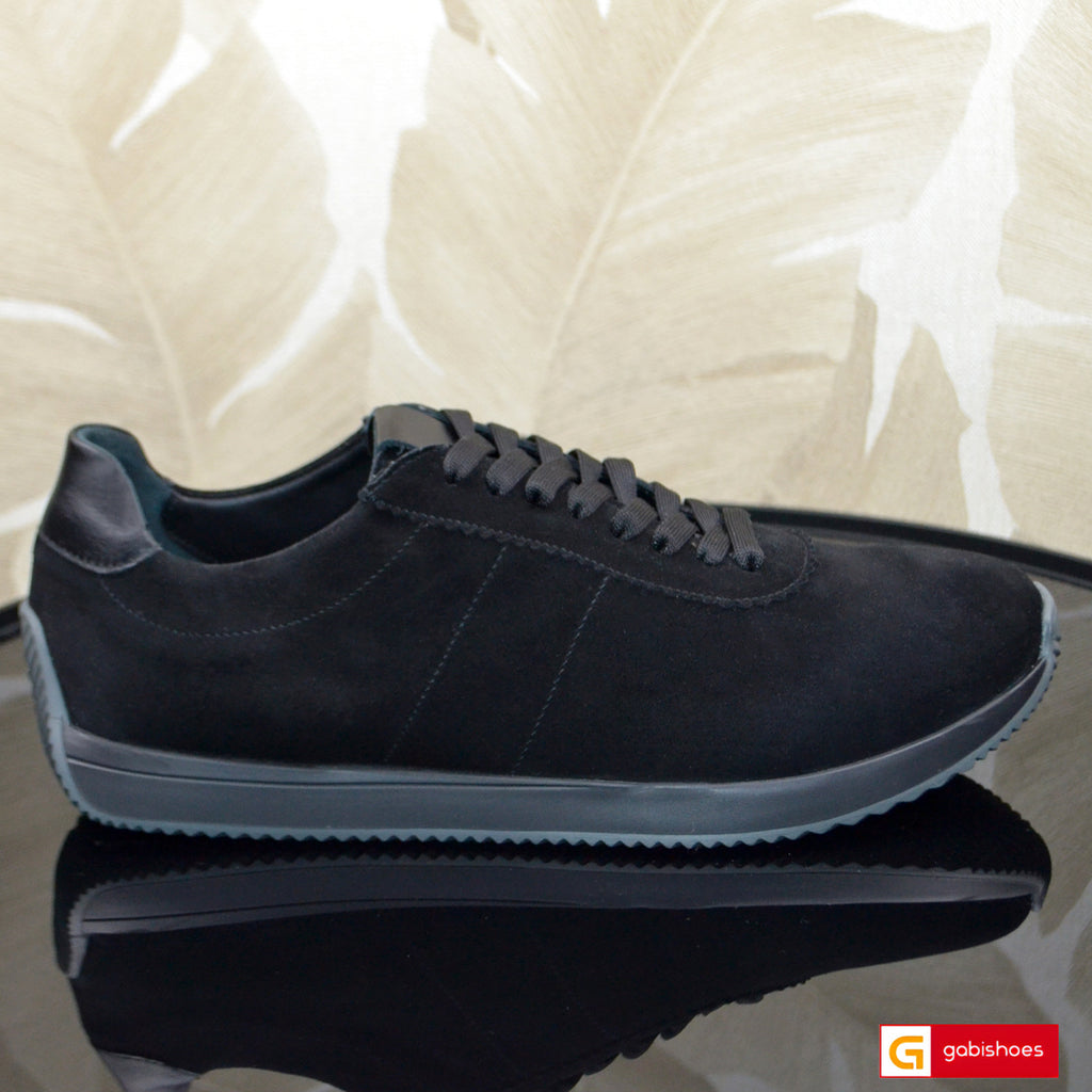 Pantofi Sport Piele Naturala Neagra Gabriel 4044-1