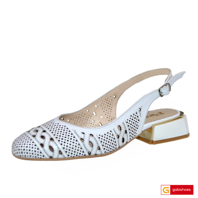 Sandale Dama Office Piele Naturala Alba Lorena  3934-1