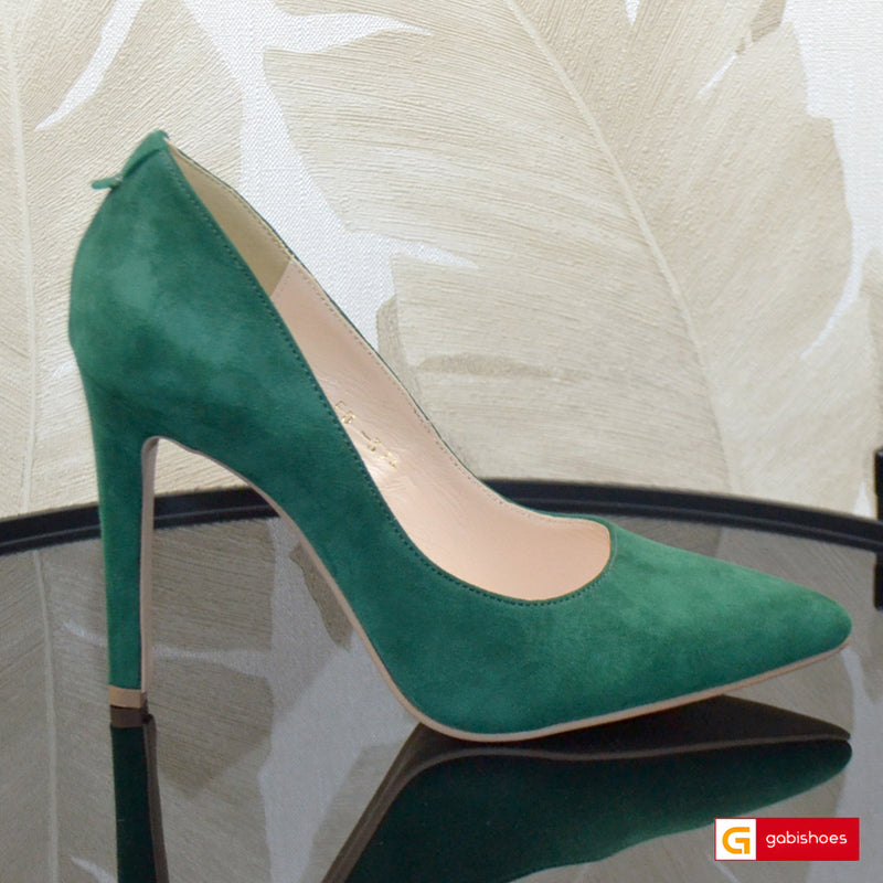 Pantofi Office Dama Piele Naturala Verde Lorena 374-88