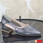 Sandale Dama Piele Naturala Negru Saten Lorena 1585