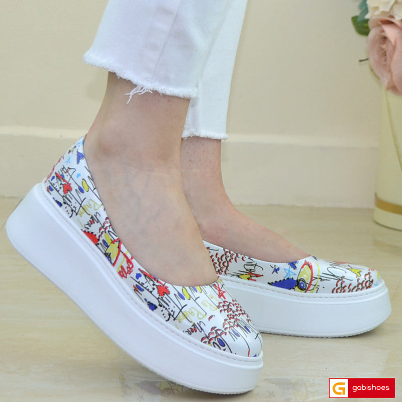 Balerini Piele Naturala Multicolora Gabriela 3146-44
