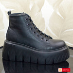 Ghete Sport Dama Piele Naturala Neagra Lorena 4095-1