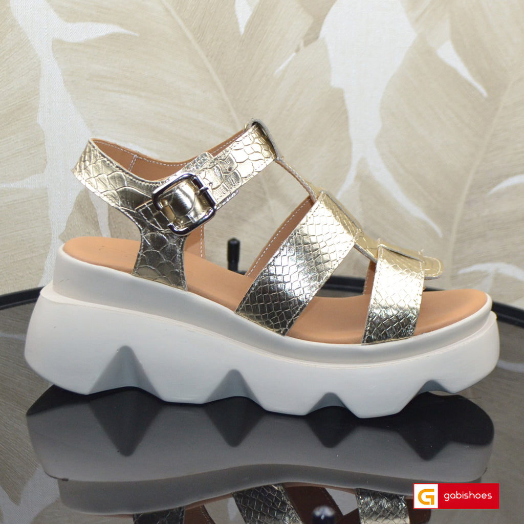 Sandale Piele Naturala Aurie Lorena 3979-2