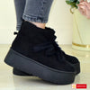 Ghete Dama Piele Naturala Intoarsa Neagra Lorena 4031-1