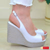 Sandale Dama Piele Naturala Alba Lorena 3917-3