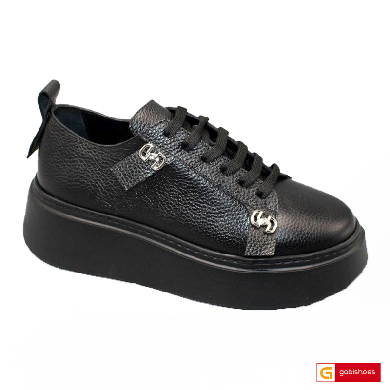 Pantofi Sport Dama Piele Naturala Neagra Lorena 4099-2