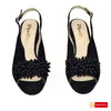 Sandale Office Dama Piele Naturala Intoarsa Neagra Lorena 4081-1