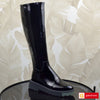 Cizme Dama Piele Naturala Lacuita Neagra Lorena 4167-1