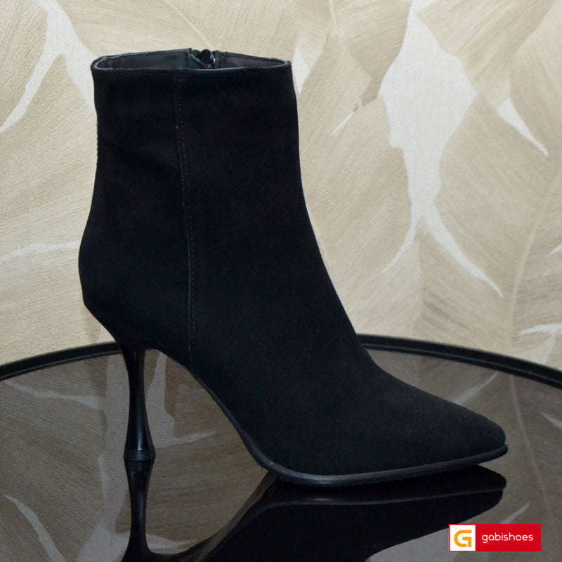 Ghete Dama Piele Naturala Intoarsa Neagra Loredana 4136-1