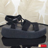 Sandale Piele Naturala Intoarsa Neagra Lorena 3919-3