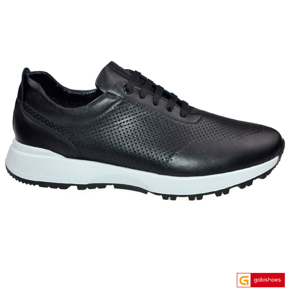 Pantofi Sport Piele Naturala Neagra Gabriel 3820-2