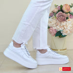 Pantofi Sport Piele Naturala Alba Lorena 4083-1