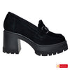 Pantofi Casual Dama Piele Naturala Intoarsa Neagra Lorena 3677-5