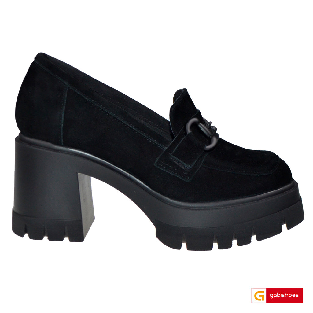 Pantofi Casual Dama Piele Naturala Intoarsa Neagra Lorena 3677-5