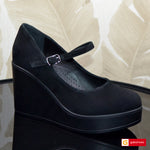 Pantofi Dama Piele Naturala Intoarsa Neagra Lorena 3997-2