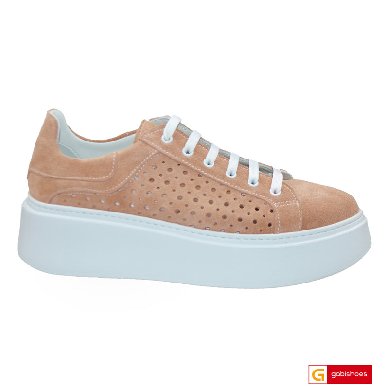 Pantofi Sport Piele Naturala Intoarsa Capuccino Lorena 3748-21