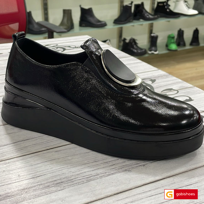 Pantofi Dama Piele Naturala Neagra Gabinna DT6005-3
