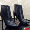 Ghete Office Dama Piele Naturala Neagra Lorena 4055-2