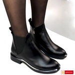 Ghete Dama Piele Naturala Neagra Lorena 9050-2026-2