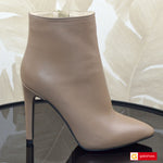 Ghete Office Dama Piele Naturala Taupe Lorena 4055-8