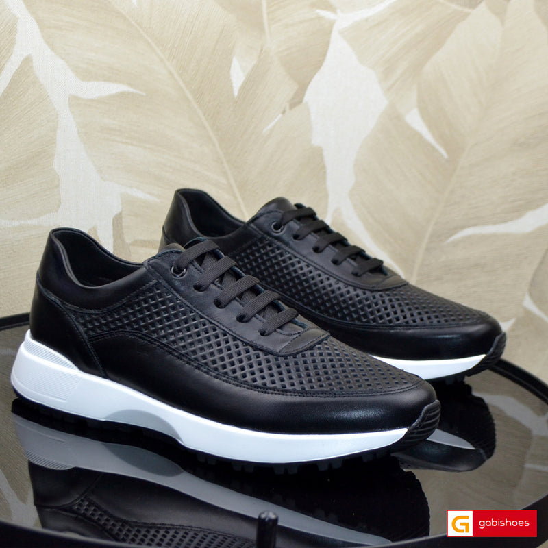 Pantofi Sport Piele Naturala Neagra Gabriel 3952-5 P