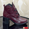 Ghete Dama Piele Naturala Bordo Lorena 3547-6