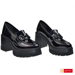 Pantofi Casual Dama Piele Naturala Lacuita Neagra Lorena 3677-4