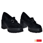 Pantofi Casual Dama Piele Naturala Intoarsa Neagra Lorena 3677-5