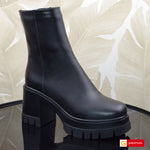 Bocanci Dama Piele Naturala Neagra Lorena 3022-5