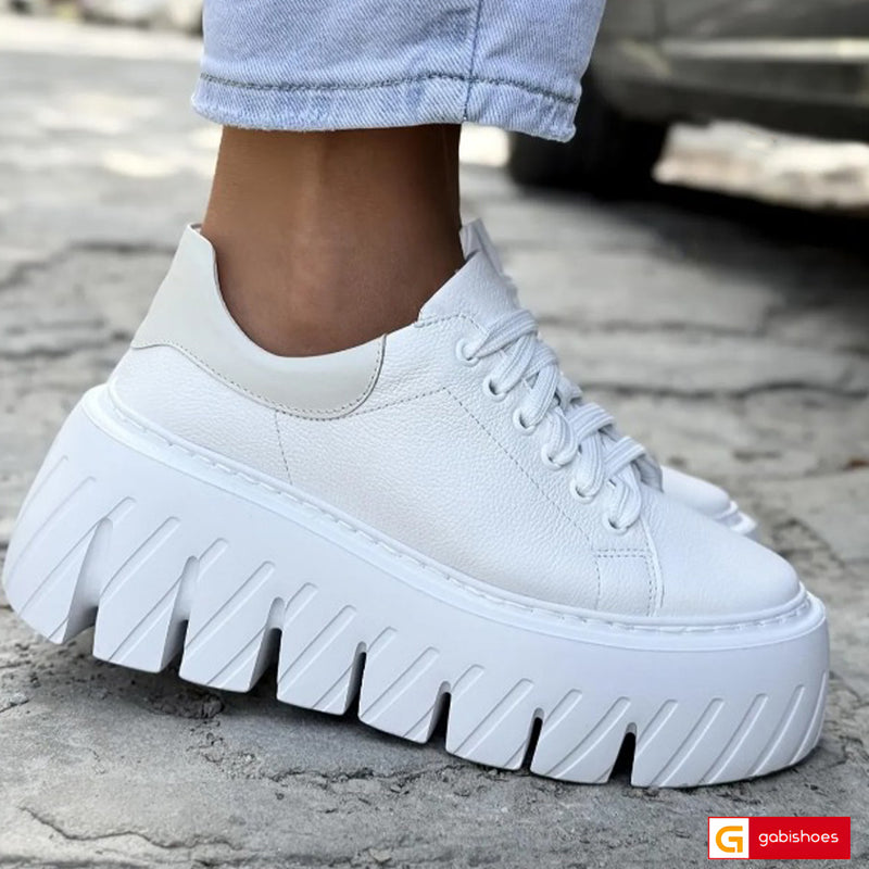 Pantofi Sport Piele Naturala Alba Lorena 8050-2026