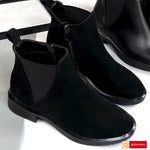 Ghete Dama Piele Naturala Neagra Lorena 9050-2026