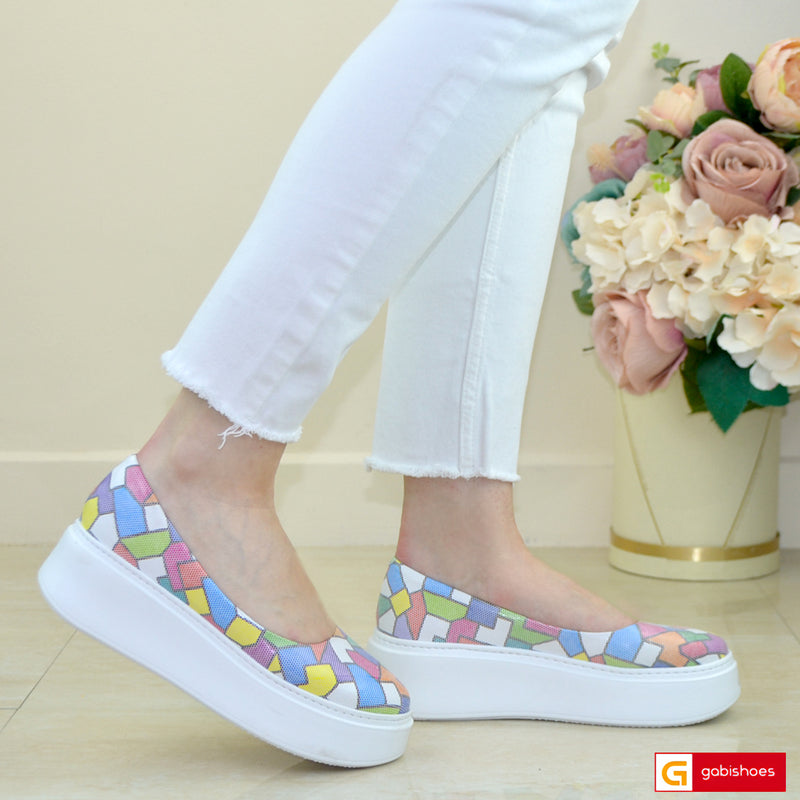 Balerini Piele Naturala Multicolora Gabriela 3146-42