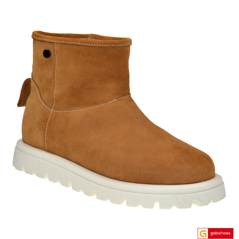 Ghete Dama Piele Naturala Intoarsa Coniac Lorena 4028-1