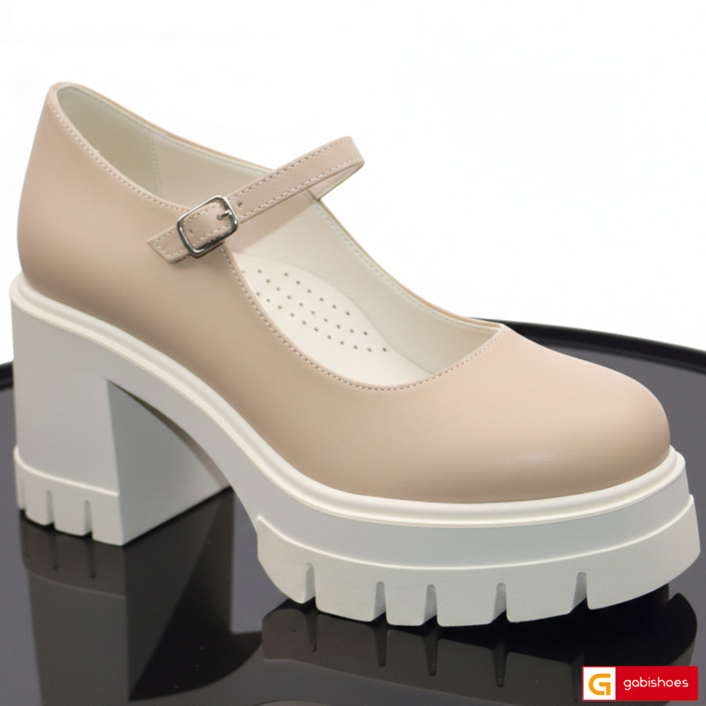 Material: Piele Naturala&nbsp;
Culoare: Bej
Tip: Pantofi&nbsp;
Stil: Casual

- Pantofi piele naturala bej
- Pantofi cu catarama
- Talpa bej&nbsp;
- Interior brant cu burete special, mesina naturala&nbsp;
- Talpa inaltime 7.5 cm toc, talpa usoara
Schimb gratuit

* Masuratori realizează pentru marimea 37

Acesta este un tabel propriu de mărimi.

Marime	34	35	36	37	38	39	40
Lungime Picior(CM)	22.3	23	23.8	24,5	25.2	25.9	26.6