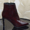 Ghete Office Dama Piele Naturala Lacuita Bordo Lorena 4059-10 TS