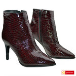 Ghete Office Dama Piele Naturala Lacuita Bordo Lorena 4059-10 TS
