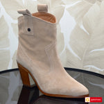 Ghete Dama Piele Naturala Intoarsa Capuccino Sandy 4113-3