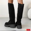 Bocanci Dama Piele Naturala Intoarsa Neagra Gabinna 4131-2