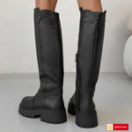 Bocanci Dama Piele Naturala Neagra Gabinna 4131-3