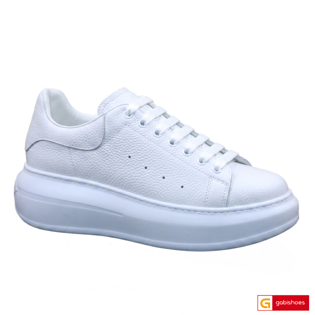 Material: Piele Naturala
Culoare: Alba
Tip: Pantofi
Stil: Casual

- Pantofi piele naturala alba, pantofi cu siret
- Pantofi cu burete special extra-confort
- Talpa alba , material foarte usor, (spuma) se poate intretine foarte usor ,varf rotunt, brant interior cu burete special, mesina naturala&nbsp;
- Inaltime talpa : 5 cm spate si in fata 3,5 cm

- Schimb gratuit

*Masuratori realizate pentru marimea 37

Acesta este un tabel propriu de mărimi.

Marime	35	36	37	38	39	40	41
Lungime Picior(CM)	22,5	23	23,5	2