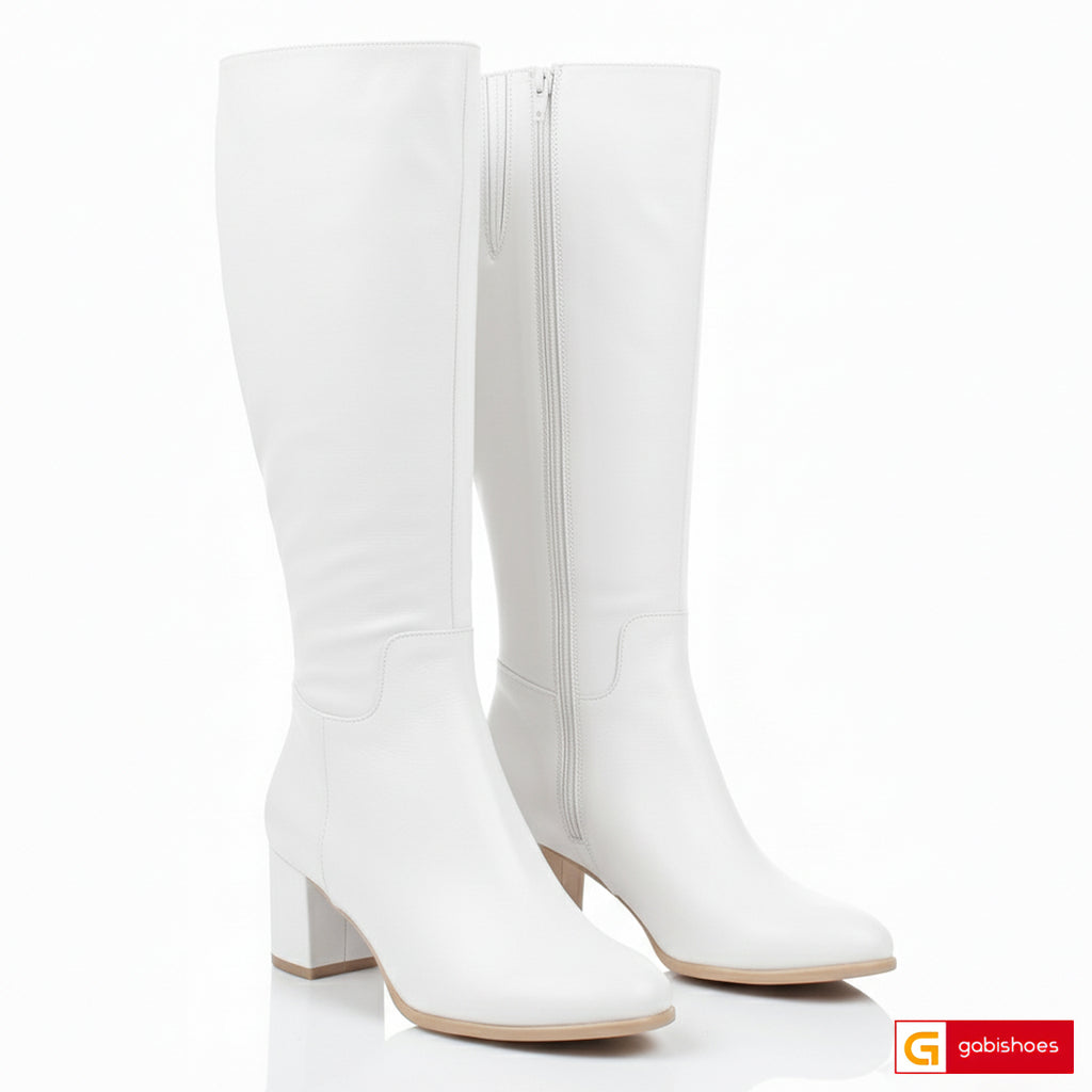 Cizme Dama Piele Naturala Alba Lorena 3708-4