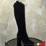 Cizme Cowboy Piele Naturala Intoarsa Lorena 3573-2