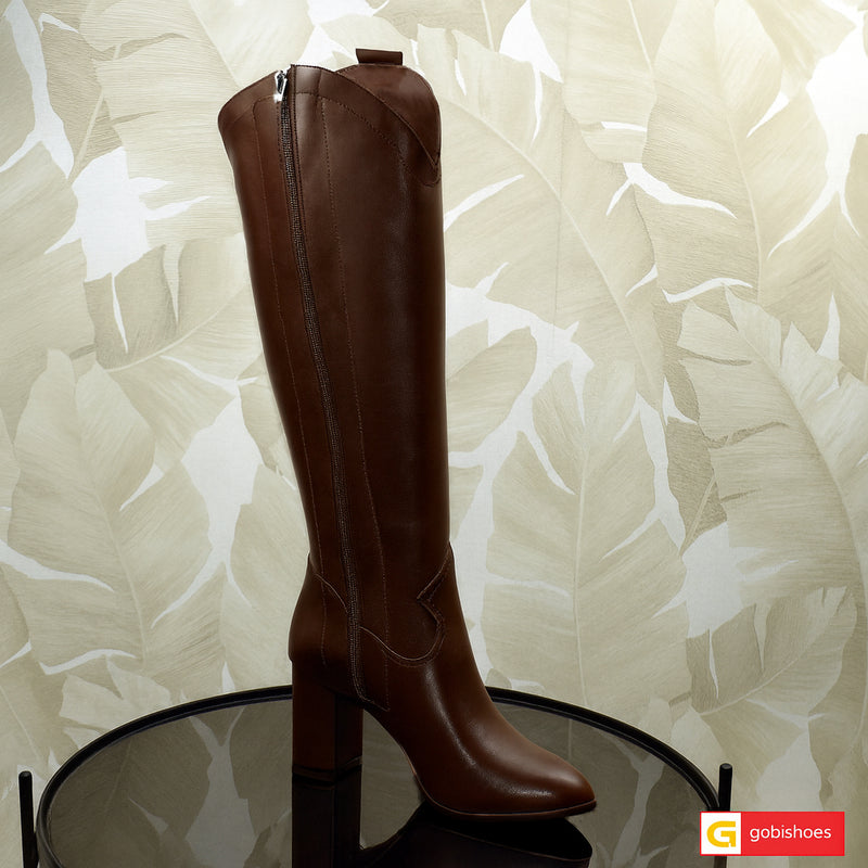 Cizme Cowboy Piele Naturala Maro Lorena 3573-4