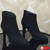 Ghete Office Dama Piele Naturala Intoarsa Neagra Lorena 4059-1