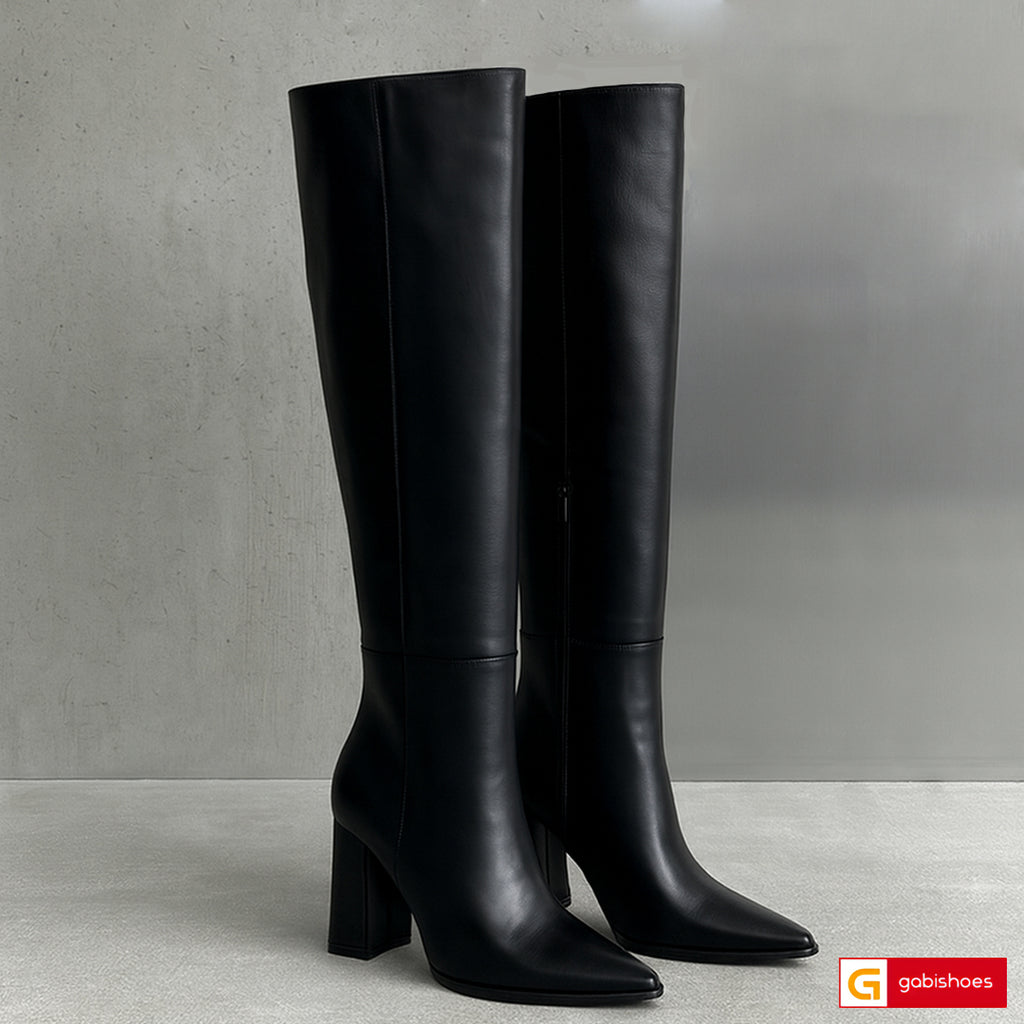 Cizme Dama Piele Naturala Neagra Lorena 4160-2