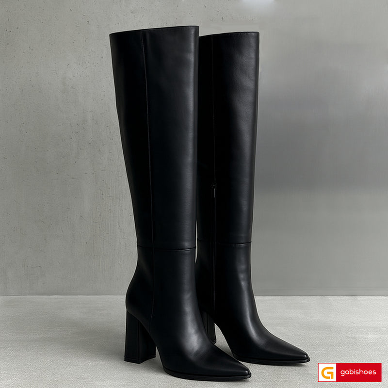 Cizme Dama Piele Naturala Neagra Lorena 4160-2